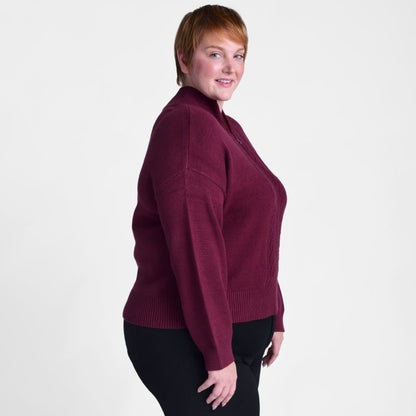 Christopher & Banks Pointelle Half Zip Sweater