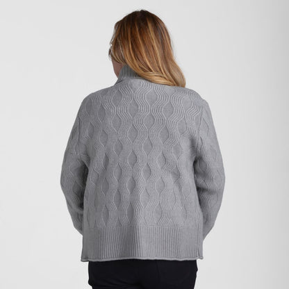 Christopher & Banks Ribbed Trim Open Front Cardigan