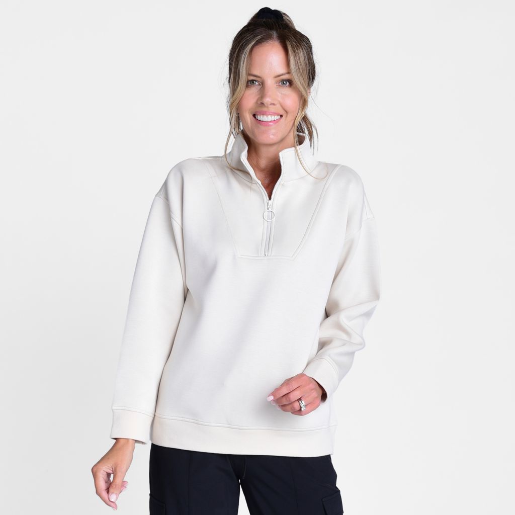 Christopher & Banks Relaxed Restyled Half Zip Top