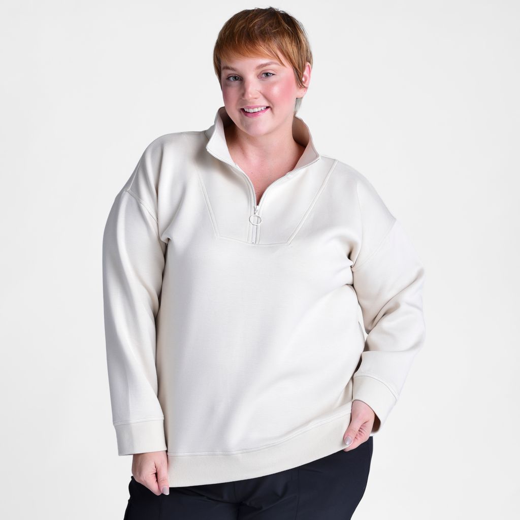 Christopher & Banks Relaxed Restyled Half Zip Top