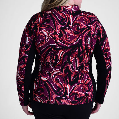 Christopher & Banks Relaxed Restyled Quarter Zip Mock Neck Top