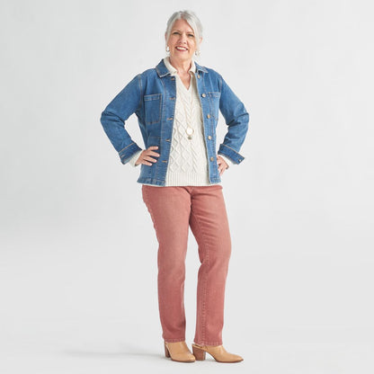 Christopher & Banks Cable Knit Collared Pullover