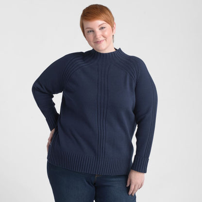 Christopher & Banks Rib Detail Mock Neck Sweater