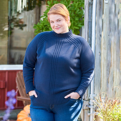 Christopher & Banks Rib Detail Mock Neck Sweater