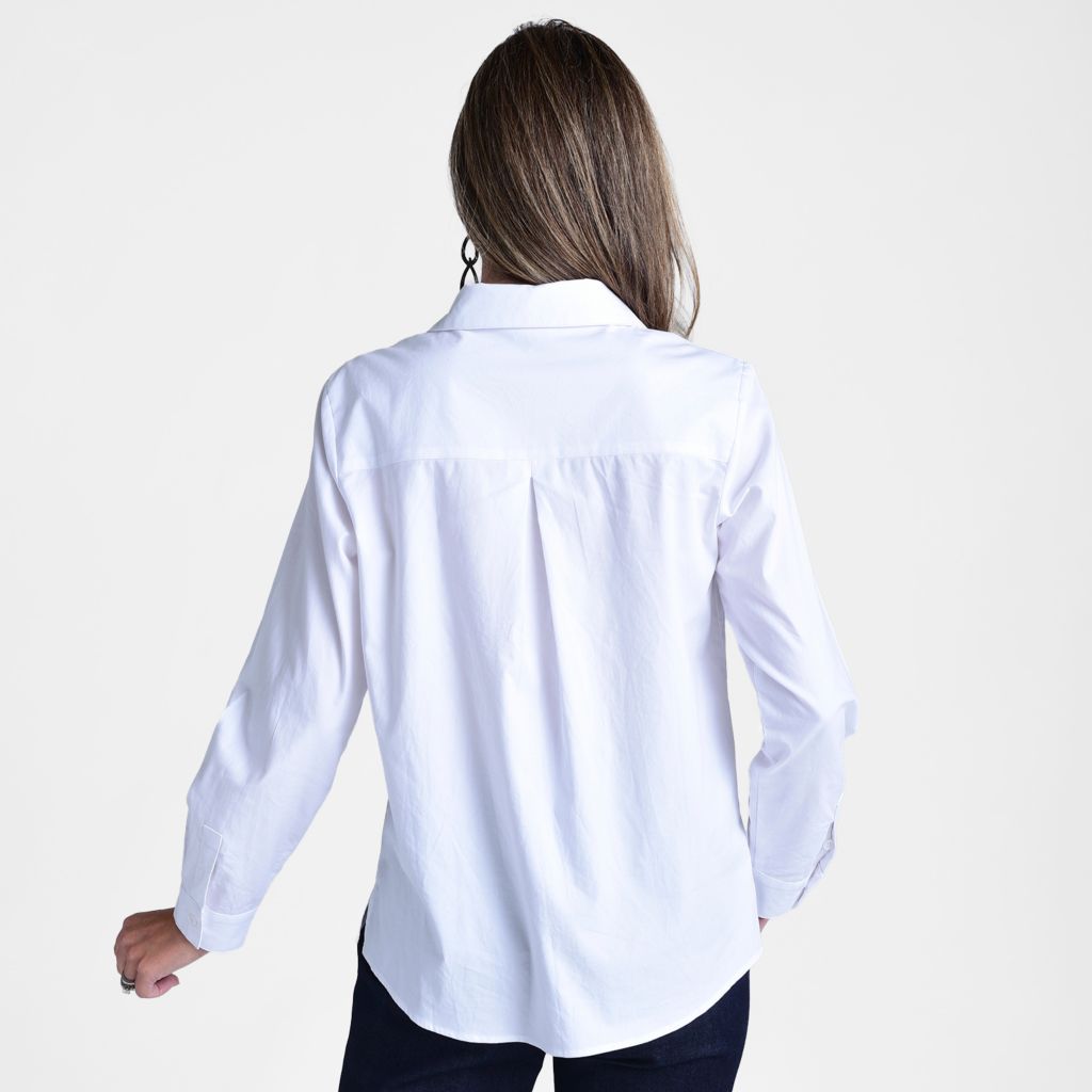 Christopher & Banks Women's Button Front Boyfriend Shirt