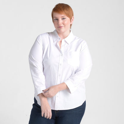 Christopher & Banks Women's Button Front Boyfriend Shirt