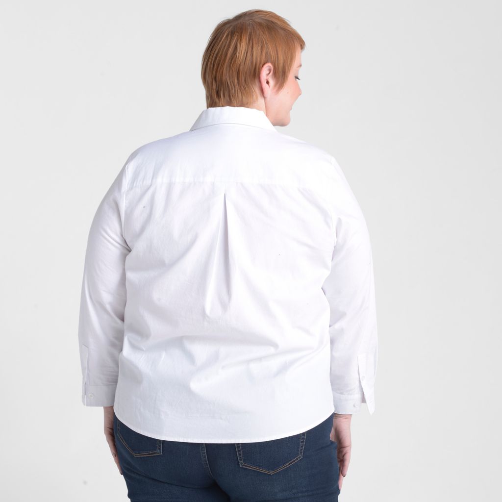 Christopher & Banks Women's Button Front Boyfriend Shirt