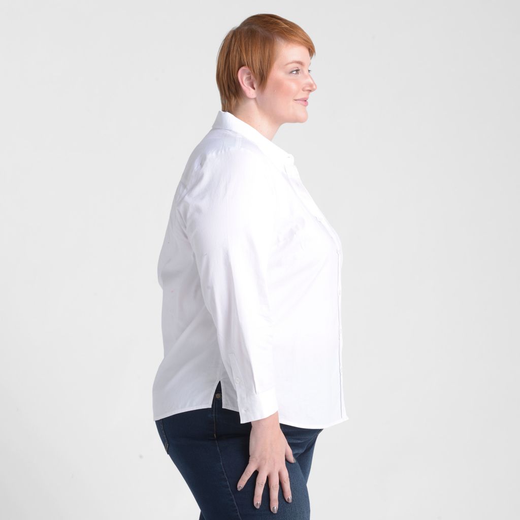Christopher & Banks Women's Button Front Boyfriend Shirt
