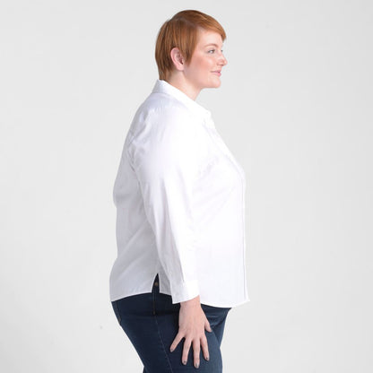 Christopher & Banks Women's Button Front Boyfriend Shirt