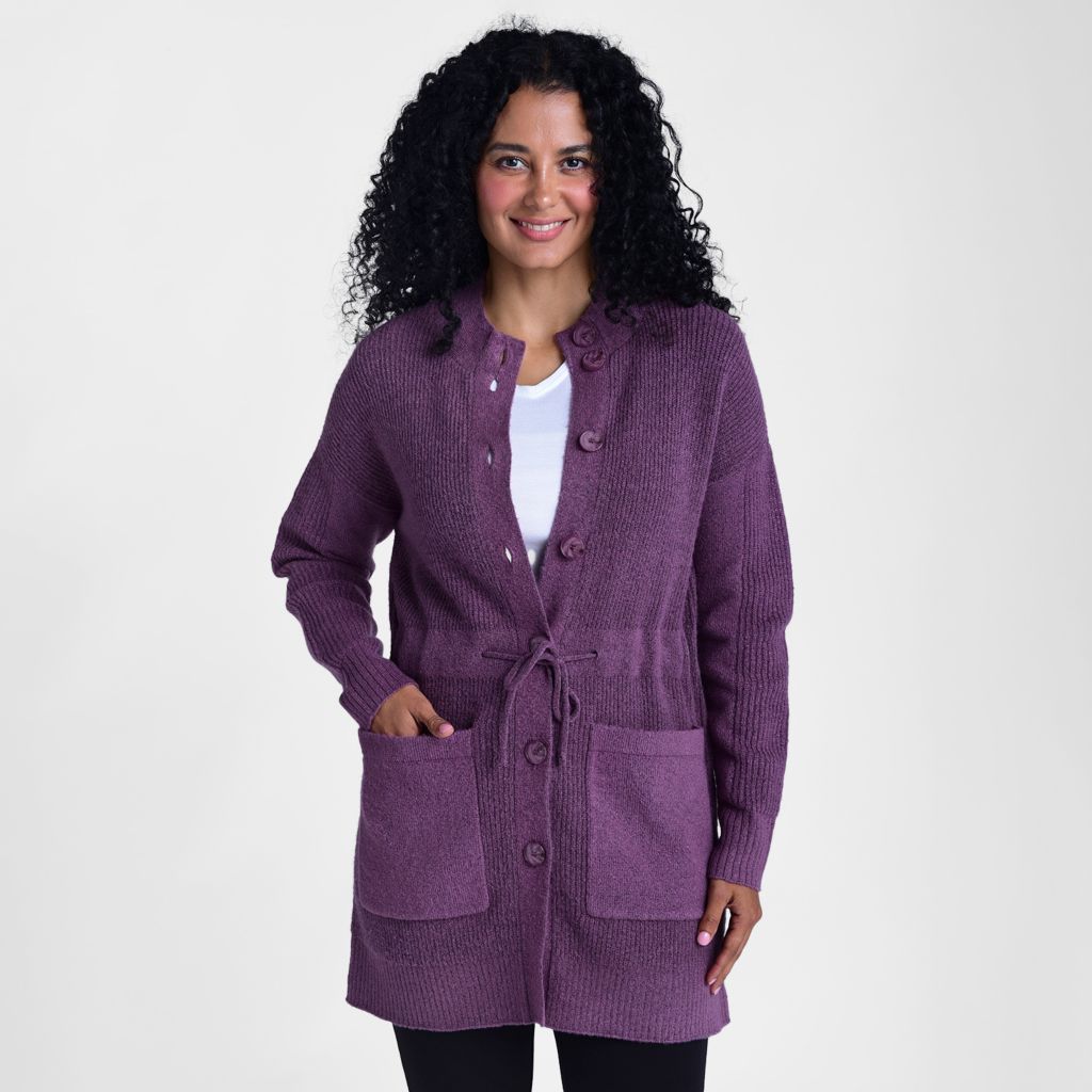 Christopher & Banks Relaxed Restyled Button Front Cardigan