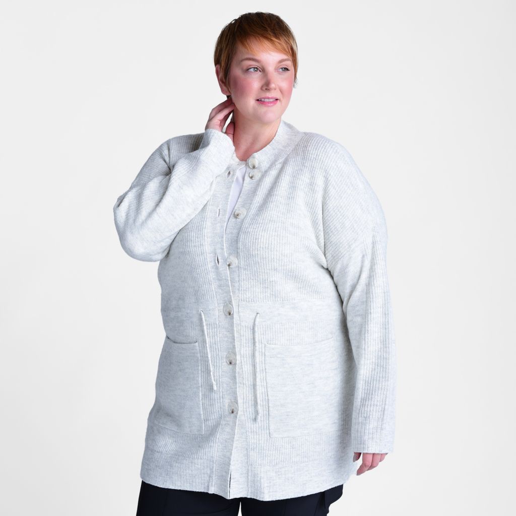 Christopher & Banks Relaxed Restyled Button Front Cardigan