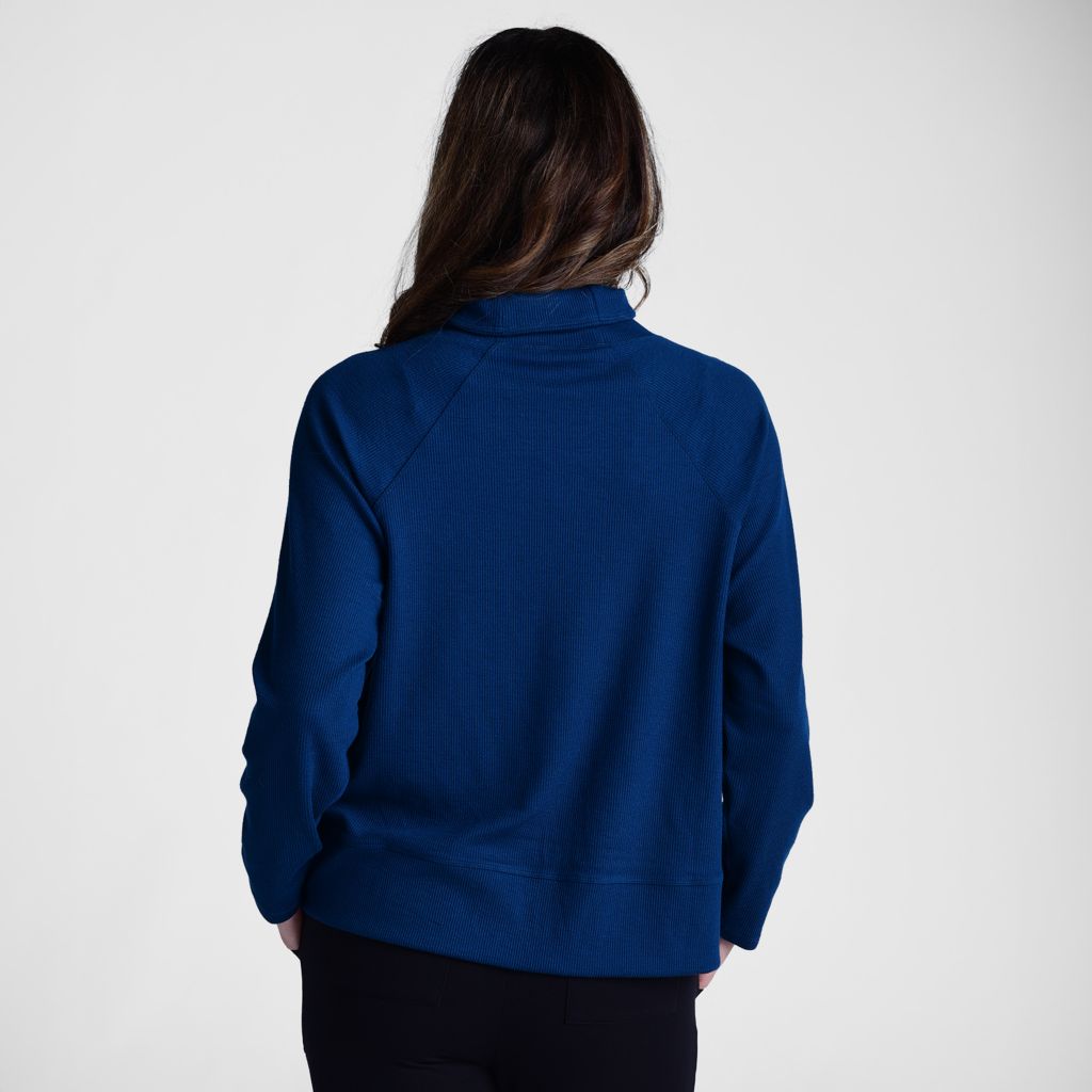 Christopher & Banks Relaxed Restyled Ribbed Turtleneck Top