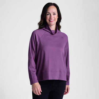 Christopher & Banks Relaxed Restyled Ribbed Turtleneck Top