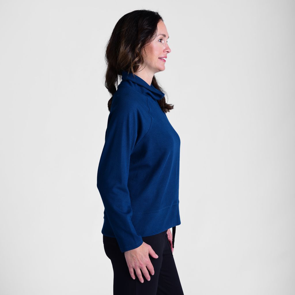 Christopher & Banks Relaxed Restyled Ribbed Turtleneck Top