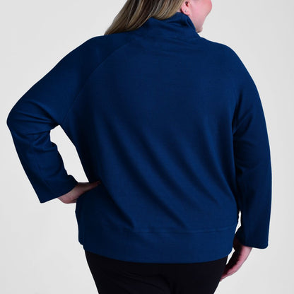 Christopher & Banks Relaxed Restyled Ribbed Turtleneck Top