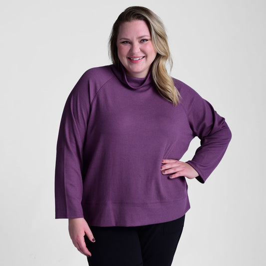 Christopher & Banks Relaxed Restyled Ribbed Turtleneck Top