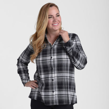 Christopher & Banks Pleat Back Plaid Button Up