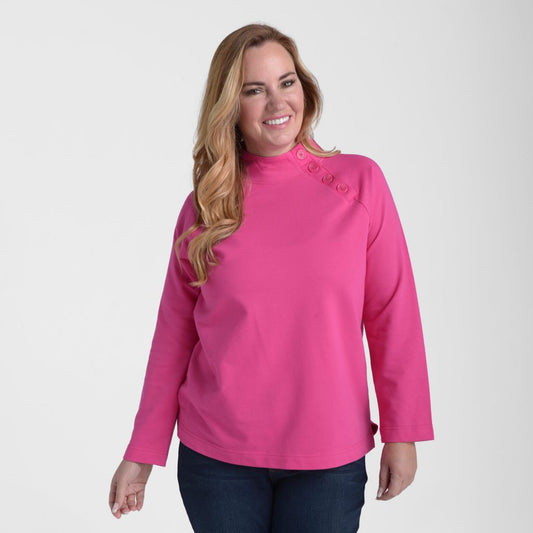 Christopher & Banks Button Detail Sweatshirt