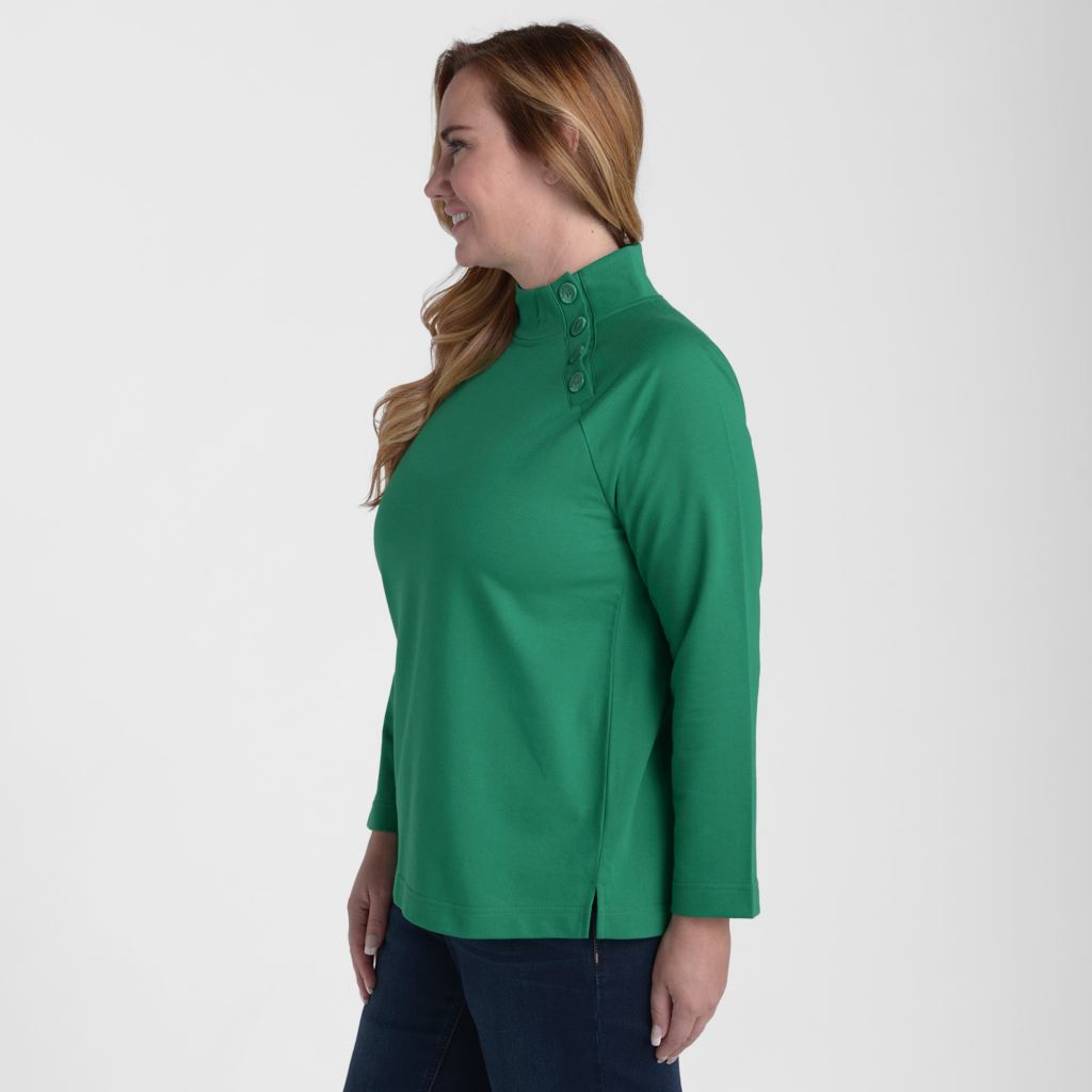 Christopher & Banks Button Detail Sweatshirt