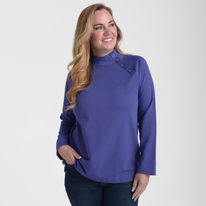 Christopher & Banks Button Detail Sweatshirt