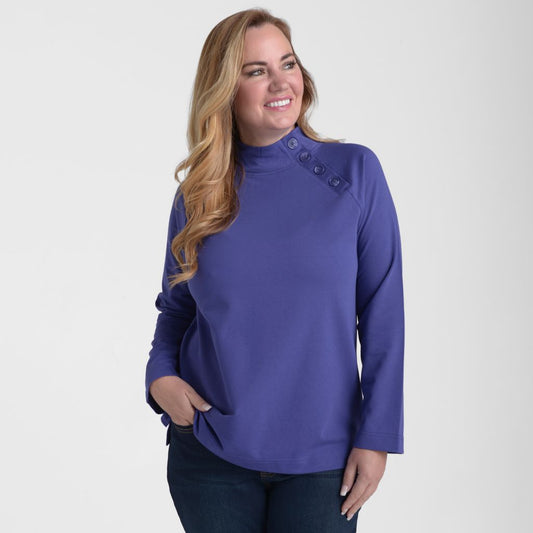 Christopher & Banks Button Detail Sweatshirt