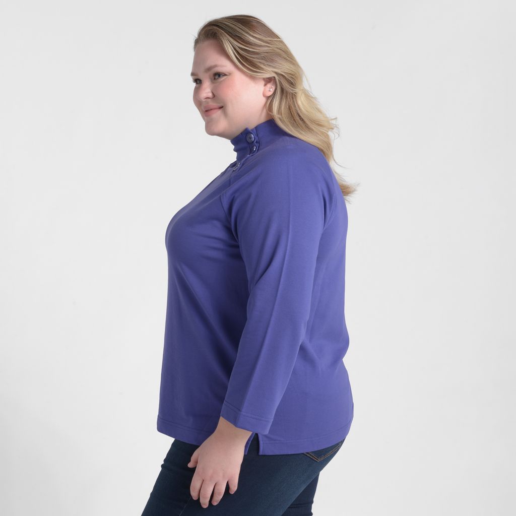 Christopher & Banks Button Detail Sweatshirt