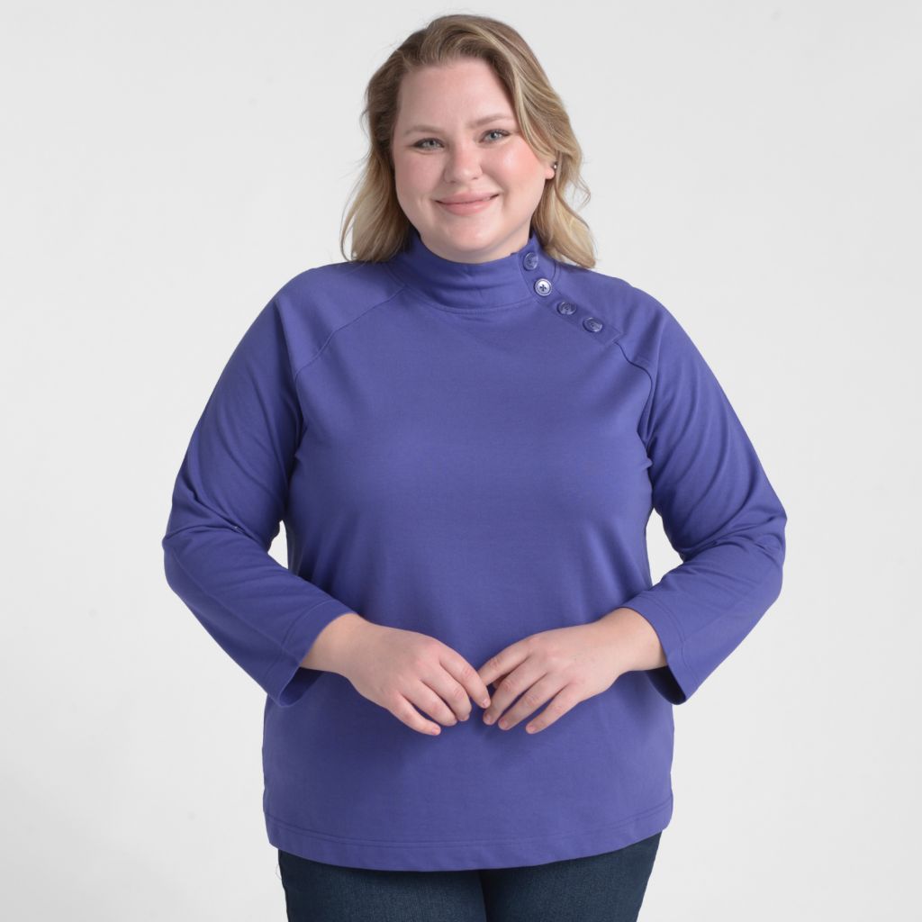 Christopher & Banks Button Detail Sweatshirt