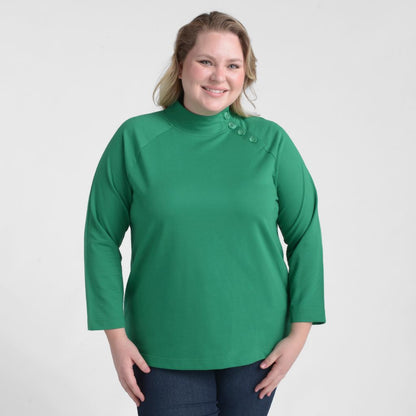 Christopher & Banks Button Detail Sweatshirt