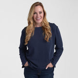 Christopher & Banks Button Shoulder Long Sleeve Tee