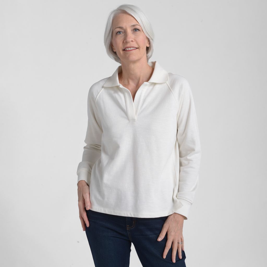 Christopher & Banks Long Sleeve Collared Top