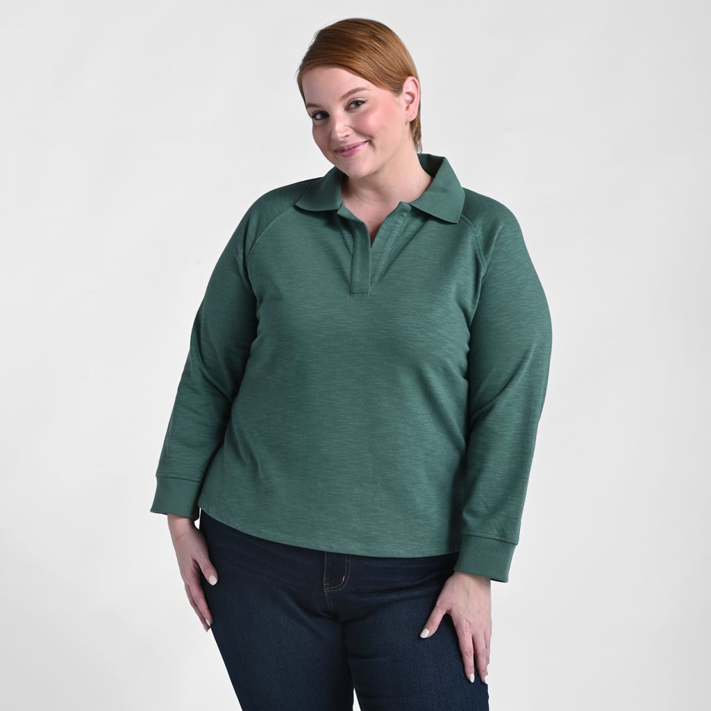 Christopher & Banks Long Sleeve Collared Top