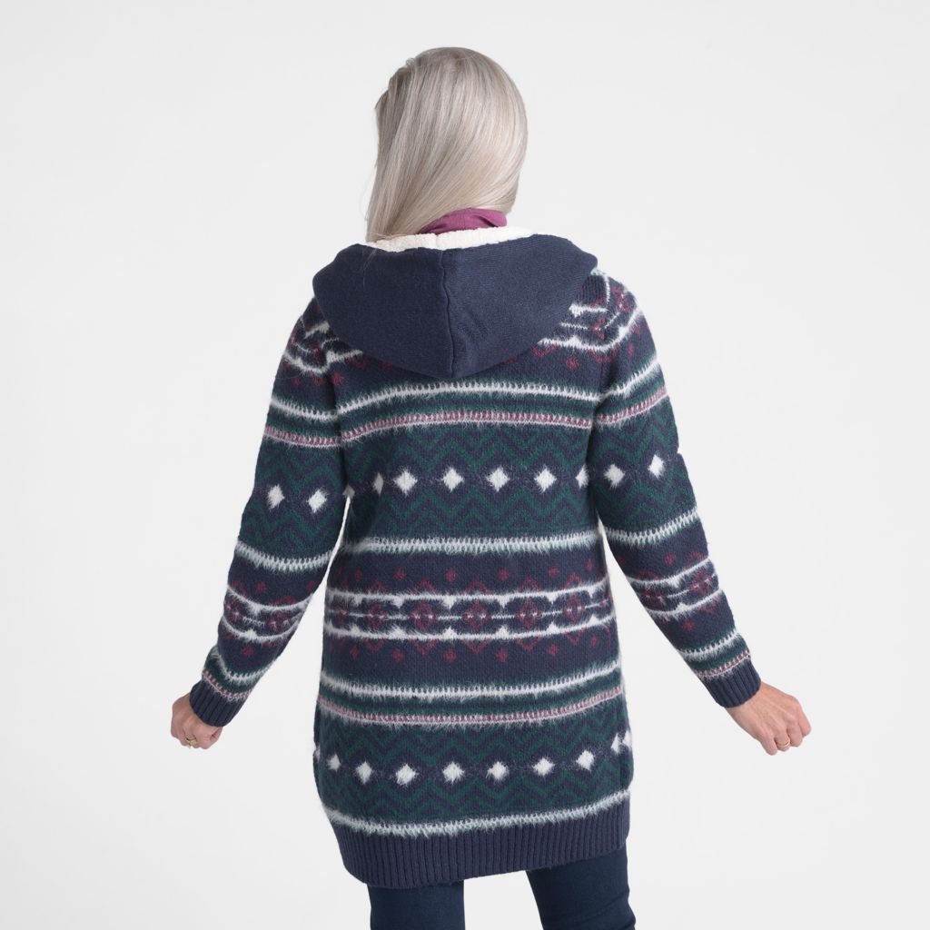 Christopher & Banks Sherpa Lined Hooded Coatigan