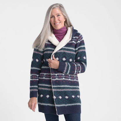 Christopher & Banks Sherpa Lined Hooded Coatigan