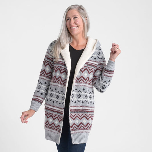 Christopher & Banks Sherpa Lined Hooded Coatigan