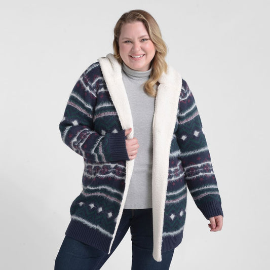 Christopher & Banks Sherpa Lined Hooded Coatigan