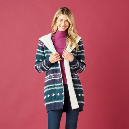 Christopher & Banks Sherpa Lined Hooded Coatigan