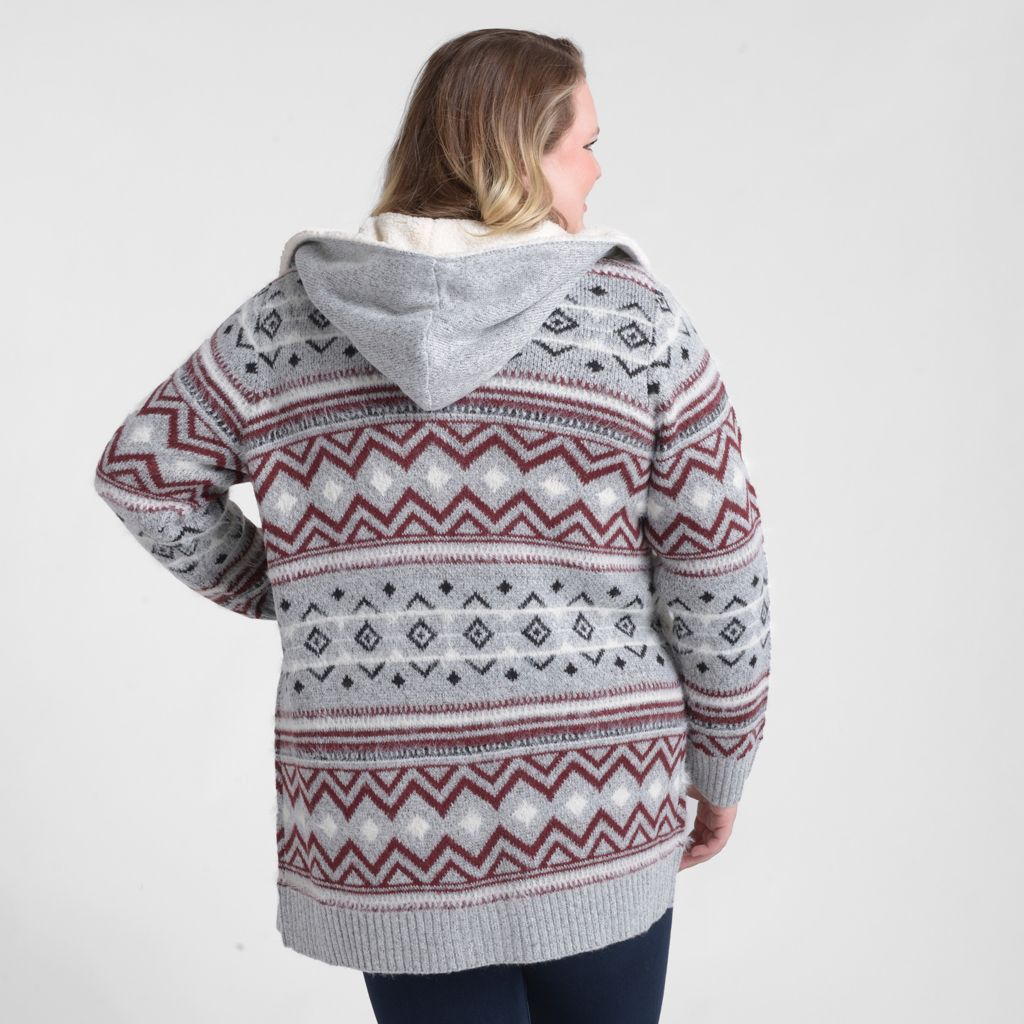 Christopher & Banks Sherpa Lined Hooded Coatigan