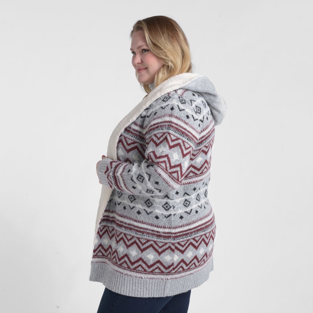 Christopher & Banks Sherpa Lined Hooded Coatigan