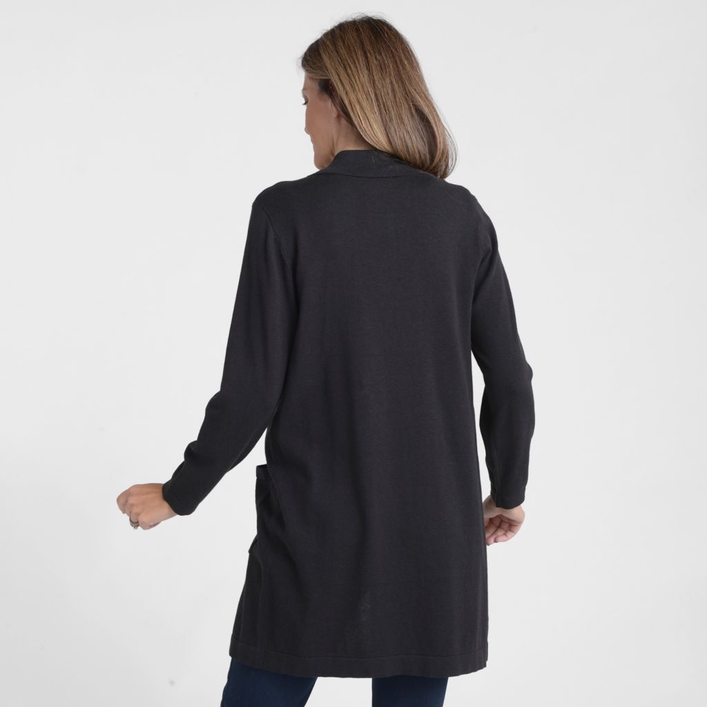 Christopher & Banks Notch Collar Long Cardigan