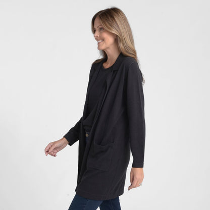Christopher & Banks Notch Collar Long Cardigan