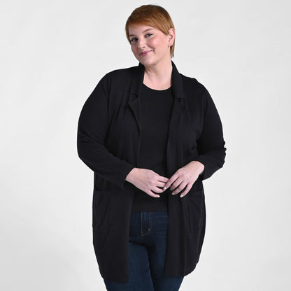 Christopher & Banks Notch Collar Long Cardigan