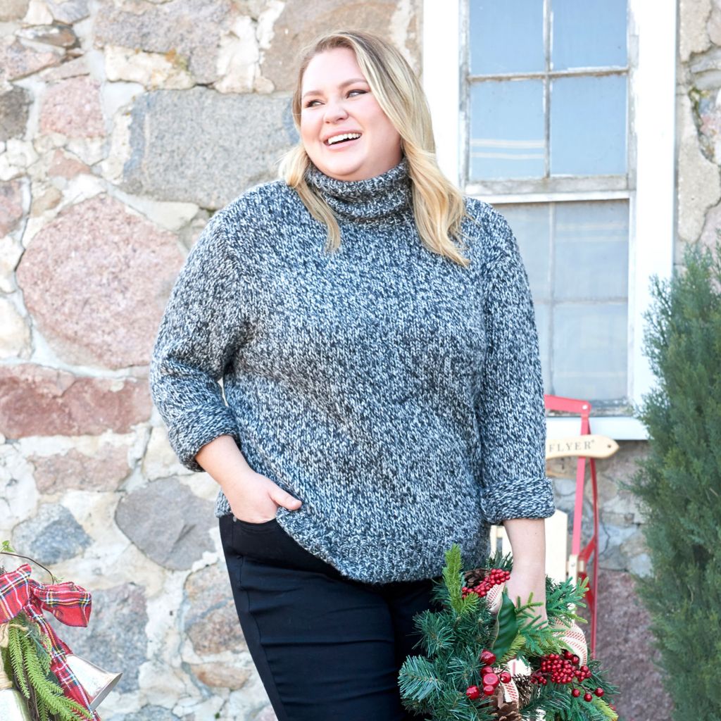 Christopher & Banks Marled Yarn Turtleneck Sweater