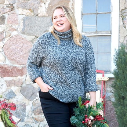 Christopher & Banks Marled Yarn Turtleneck Sweater