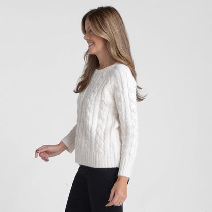 Christopher & Banks Sequin Cable Knit Sweater