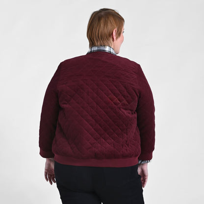 Christopher & Banks Diamond Quilted Bomber Jacket