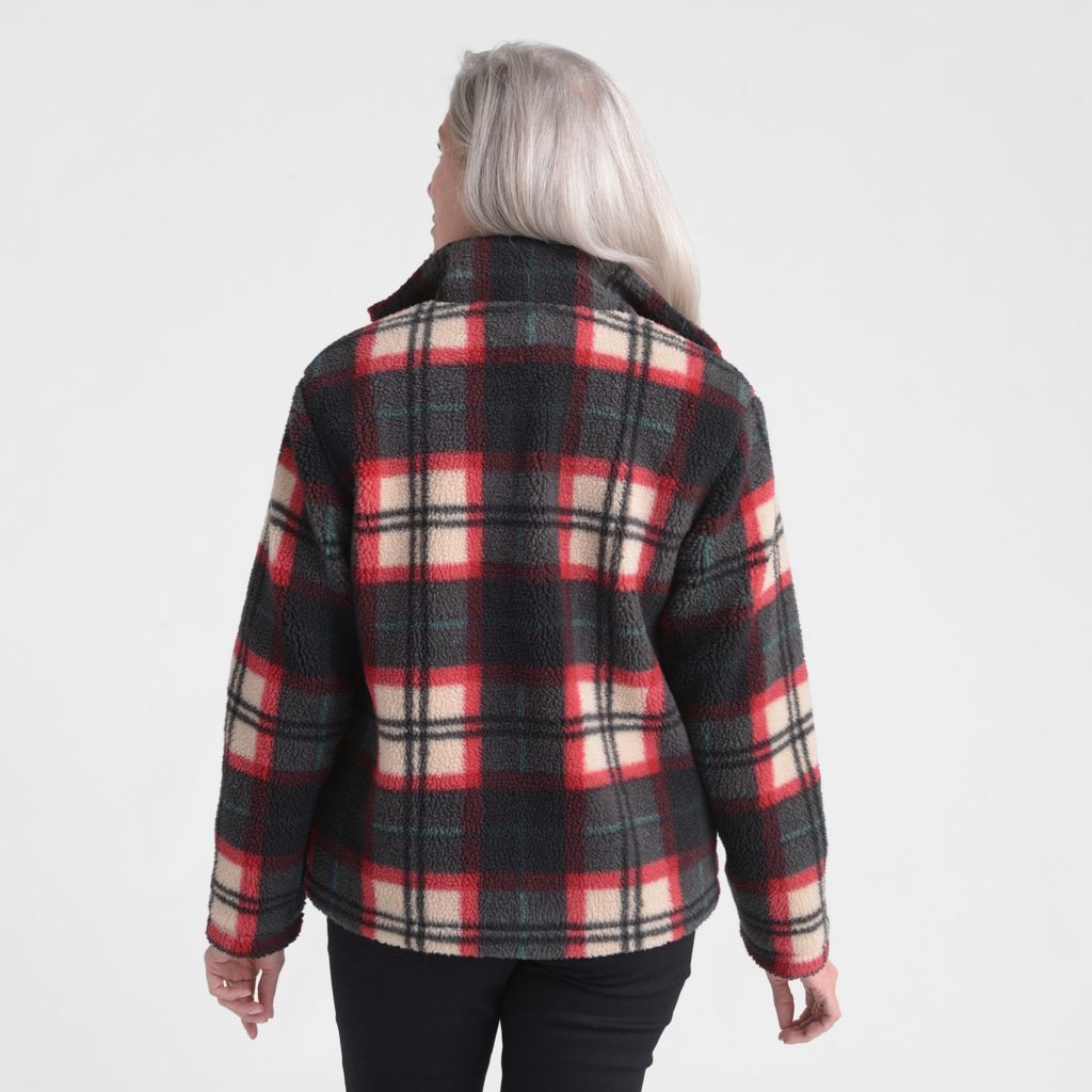 Christopher & Banks Patch Pocket Sherpa Jacket