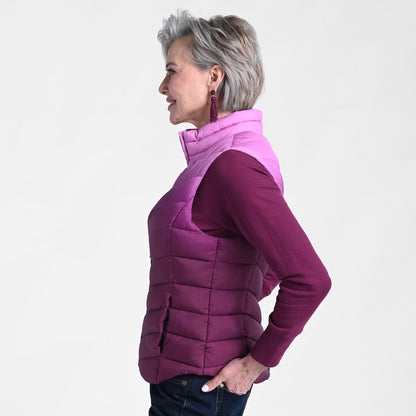 Christopher & Banks Dip Dye Zip Front Vest