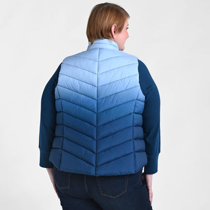 Christopher & Banks Dip Dye Zip Front Vest