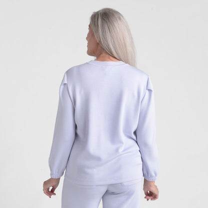 Christopher & Banks Relaxed Restyled Brushed Crew Neck Top