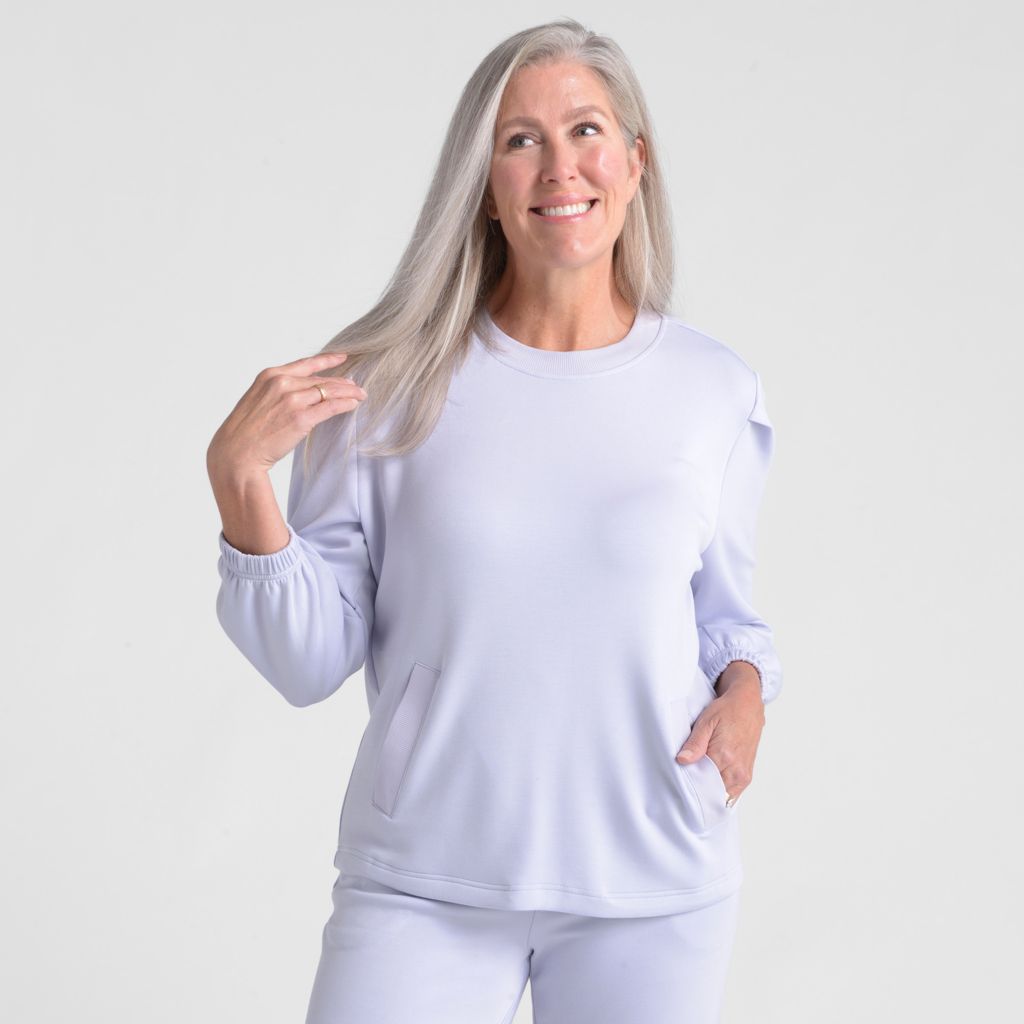 Christopher & Banks Relaxed Restyled Brushed Crew Neck Top